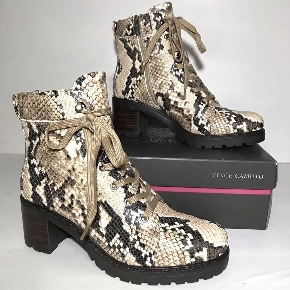 Vince Camuto Suede Leather Lace-Up Ankle Boots